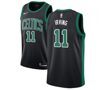 Men's Adidas Boston Celtics #11 Kyrie Irving Authentic Black NBA Jersey - Statement Edition