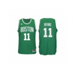 Men's Adidas Boston Celtics #11 Kyrie Irving Authentic Green(White No.) Road NBA Jersey