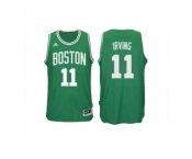 Men's Adidas Boston Celtics #11 Kyrie Irving Authentic Green(White No.) Road NBA Jersey