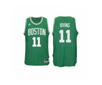 Men's Adidas Boston Celtics #11 Kyrie Irving Authentic Green(White No.) Road NBA Jersey