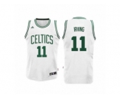 Men's Adidas Boston Celtics #11 Kyrie Irving Authentic White Home NBA Jersey