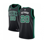 Men's Adidas Boston Celtics #20 Gordon Hayward Authentic Black NBA Jersey - Statement Edition