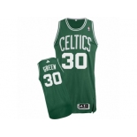 Men's Adidas Boston Celtics #30 Gerald Green Authentic Green(White No.) Road NBA Jersey