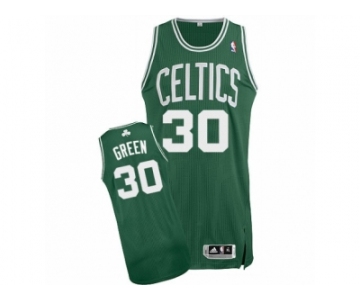 Men's Adidas Boston Celtics #30 Gerald Green Authentic Green(White No.) Road NBA Jersey