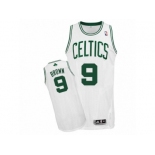 Men's Adidas Boston Celtics #9 Jaylen Brown Authentic White Home NBA Jersey