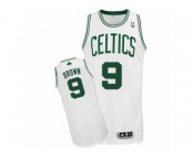 Men's Adidas Boston Celtics #9 Jaylen Brown Authentic White Home NBA Jersey