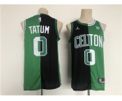 Men's Boston Celtics #0 Jayson Tatum 2022 Green Black Stitched Jersey