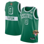 Men's Boston Celtics #0 Jayson Tatum 2022 Green NBA Finals Stitched Jersey