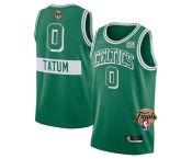 Men's Boston Celtics #0 Jayson Tatum 2022 Green NBA Finals Stitched Jersey