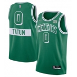 Men's Boston Celtics #0 Jayson Tatum 75th Anniversary Green 2021 Stitched Basketball Jersey