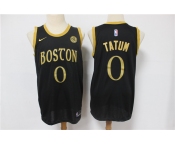 Men's Boston Celtics #0 Jayson Tatum Authentic Black Basketball Jersey - 2020-2021 City Edition