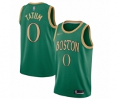 Men's Boston Celtics #0 Jayson Tatum Authentic Green Basketball Jersey - 2019-20 City Edition