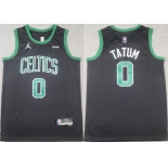 Men's Boston Celtics #0 Jayson Tatum Black Stitched Basketball Jersey