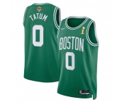 Men's Boston Celtics #0 Jayson Tatum Green 2024 Finals Champions Icon Edition Stitched Baseball Jersey