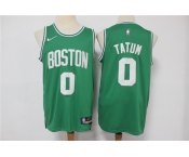 Men's Boston Celtics #0 Jayson Tatum Green 75th Anniversary Diamond 2021 Stitched Jersey