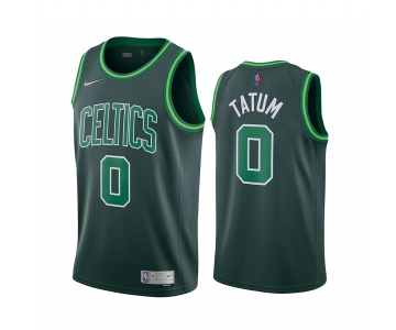 Men's Boston Celtics #0 Jayson Tatum Green NBA Swingman 2020-21 Earned Edition Jersey