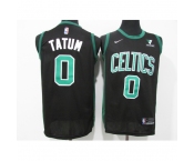 Men's Boston Celtics #0 Jayson Tatum Nike Black Swingman Player Jersey