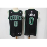 Men's Boston Celtics #0 Jayson Tatum Swingman Authentic Black Basketball Jersey 2021 New（Jordan logo）