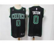 Men's Boston Celtics #0 Jayson Tatum Swingman Authentic Black Basketball Jersey 2021 New（Jordan logo）