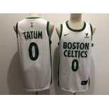 Men's Boston Celtics #0 Jayson Tatum Swingman White Basketball Jersey  2020-2021 City Edition