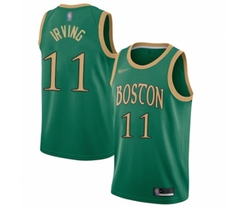 Men's Boston Celtics #11 Kyrie Irving Authentic Green Basketball Jersey - 2019-20 City Edition