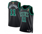 Men's Boston Celtics #11 Payton Pritchard Black 2024 Finals Champions Statement Edition Stitched Basketball Jersey