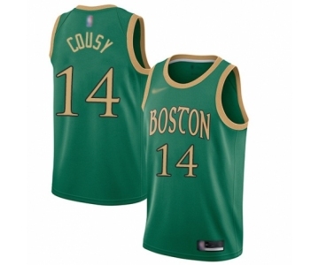 Men's Boston Celtics #14 Bob Cousy Authentic Green Basketball Jersey - 2019-20 City Edition