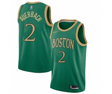 Men's Boston Celtics #2 Red Auerbach Authentic Green Basketball Jersey - 2019-20 City Edition