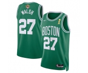 Men's Boston Celtics #27 Jordan Walsh Kelly Green 2024 Finals Champions Icon Edition Stitched Basketball Jersey