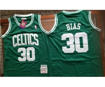 Men's Boston Celtics #30 Len Bias Green Swingman Throwback Jersey