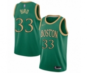 Men's Boston Celtics #33 Larry Bird Authentic Green Basketball Jersey - 2019-20 City Edition