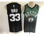 Men's Boston Celtics #33 Larry Bird Black Green  Salute Edition 2021 New Basketball Jersey