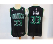 Men's Boston Celtics #33 Larry Bird  Swingman Authentic Black Basketball Jersey 2021 New（Jordan logo）