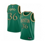 Men's Boston Celtics #36 Marcus Smart Authentic Green Basketball Jersey - 2019-20 City Edition