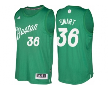 Men's Boston Celtics #36 Marcus Smart Green 2016 Christmas Day NBA Swingman Jersey