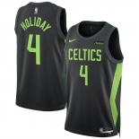 Men's Boston Celtics #4 Jrue Holiday Black 2024-25 City Edition Stitched Basketball Jersey