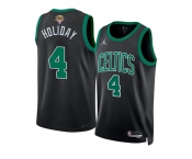 Men's Boston Celtics #4 Jrue Holiday Black 2024 Finals Statement Edition Stitched Basketball Jersey