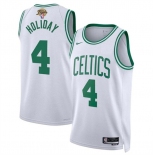 Men's Boston Celtics #4 Jrue Holiday White 2024 Finals Association Edition Stitched Basketball Jersey