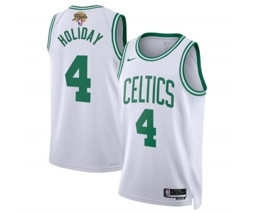 Men's Boston Celtics #4 Jrue Holiday White 2024 Finals Association Edition Stitched Basketball Jersey