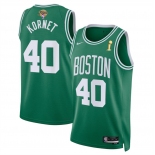 Men's Boston Celtics #40 Luke Kornet Kelly Green 2024 Finals Champions Icon Edition Stitched Basketball Jersey