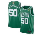 Men's Boston Celtics #50 Svi Mykhailiuk Kelly Green 2024 Finals Champions Icon Edition Stitched Basketball Jersey