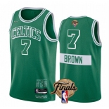 Men's Boston Celtics #7 Jaylen Brown 2022 Green NBA Finals Stitched Jersey