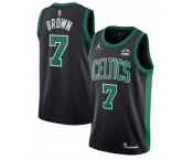 Men's Boston Celtics #7 Jaylen Brown 75th Anniversary Black Stitched Basketball Jersey