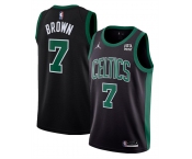 Men's Boston Celtics #7 Jaylen Brown Black Statement Edition Stitched Basketball Jersey