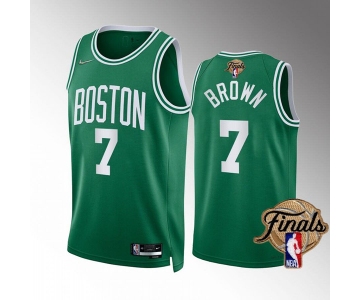 Men's Boston Celtics #7 Jaylen Brown Green 2022 Finals Stitched Jersey