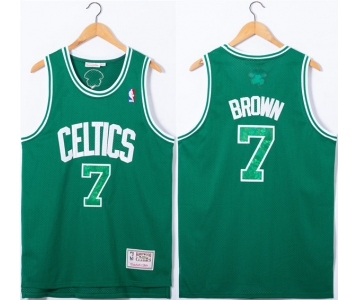 Men's Boston Celtics #7 Jaylen Brown Green Stitched Jersey