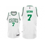 Men's Boston Celtics #7 Jaylen Brown White Home Swingman Jersey