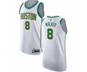 Men's Boston Celtics #8 Kemba Walker Authentic White Basketball Jersey - City Edition