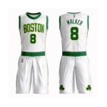 Men's Boston Celtics #8 Kemba Walker Authentic White Basketball Suit Jersey - City Edition