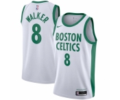 Men's Boston Celtics #8 Kemba Walker Nike White 2020-21 Swingman Player Jersey